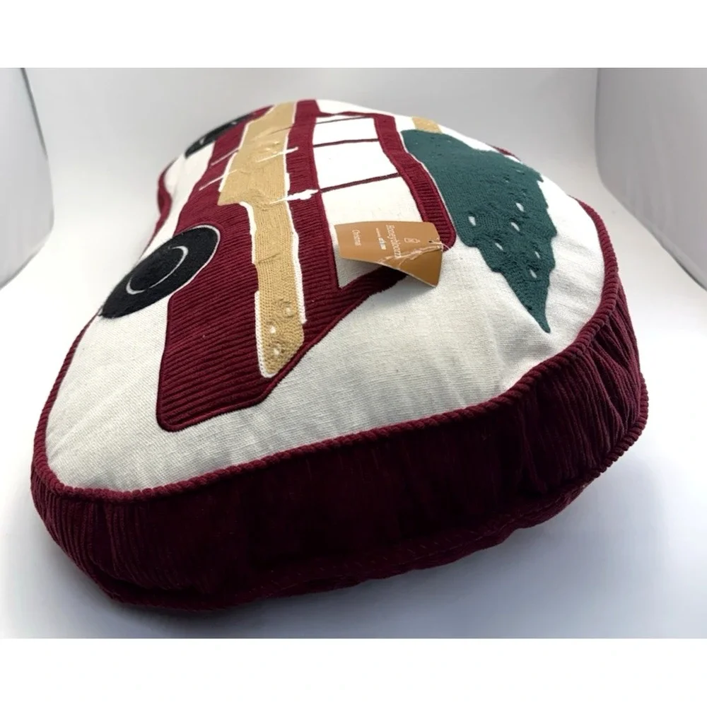 New Christmas Pillow Cushion Plush  Corduroy SUV & Tree Decoration 24